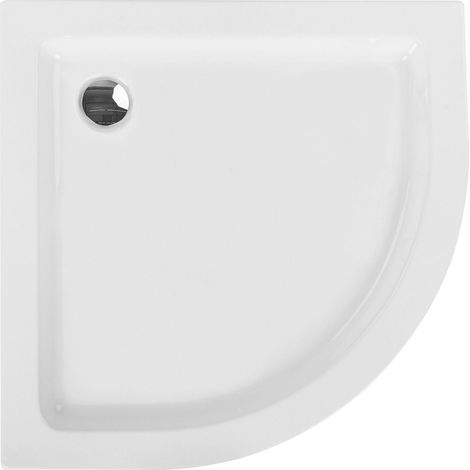Receveur de Douche Matière Synthétique 80 x 80 x 5 cm Vidange ABS Blanc Aliso (1/5)