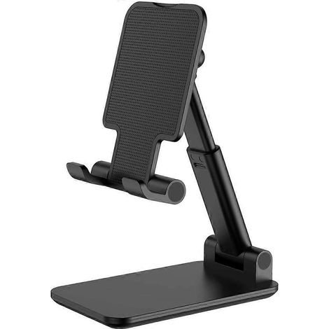 Support de téléphone pliable, support pour téléphone portable avec angle et hauteur réglables, fixation non magnétique pour la maison, le bureau ou les voyages, compatibilité universelle. (1/4)