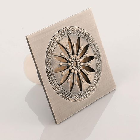 Drain de douche en, Carré Siphon de Sol Anti-odeur Grille Douche pour Salle de Bain Grand Calibre 10 x 10 cm, Accessoires de salle de bain (1/5)