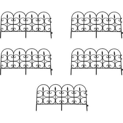 Hampton Black Plastic Lawn Edging (59cm x 32cm) - 5 Panels (1/5)