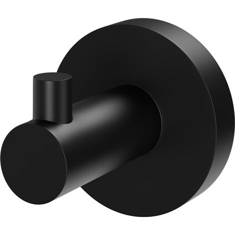 Colore Orbit Matt Black Wall Mounted Robe Hook (1/5)