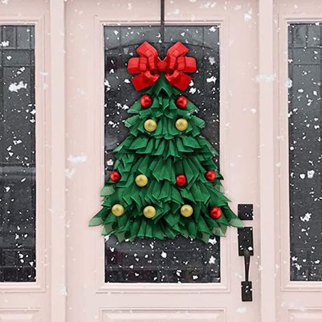 Guirlande De Noël - 24 Pouces - Pour Porte Fenêtre Mur Intérieur Extérieur - En Plastique - 1 Pièce (1/5)