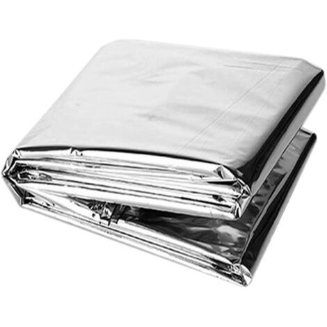 Paquet de 5 couvertures d'urgence couverture thermique en Mylar couverture thermique de sauvetage en plein air couvertures thermiques or argent pour kit de survie premiers secours en plein air voiture (1/5)