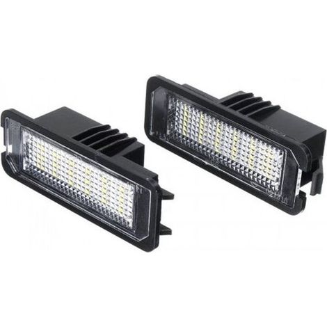 Kit Éclairage Plaque LED Blanc 6000K CANBUS Compatible VW Golf 4-7 Bora Eos Lupo Beetle Passat Phaeton Polo Scirocco Touareg Tiguan (1/4)
