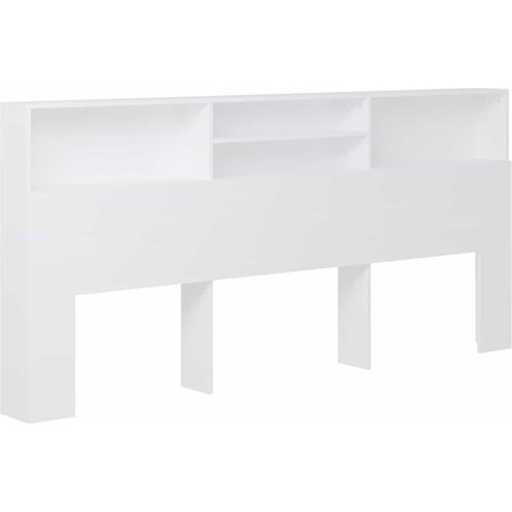 Maison Exclusive - Mueble cabecero blanco 220x19x101,5 cm (1/5)