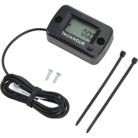 Wasserdichter IP68 Digitaler Drehzahlmesser/Betriebsstundenzähler für Motorrad/Quad - LCD, 0-999999H, 0-30000 U/min (1/5)