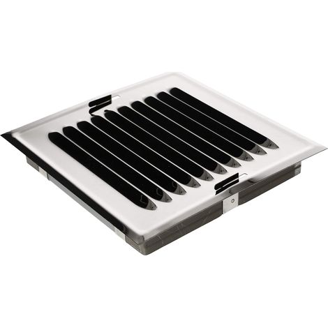 KOTARBAU Grille de ventilation 14 x 14 cm en acier inoxydable avec moustiquaire, grille d'aération en métal pour cheminées, ventilation Argent (1/5)