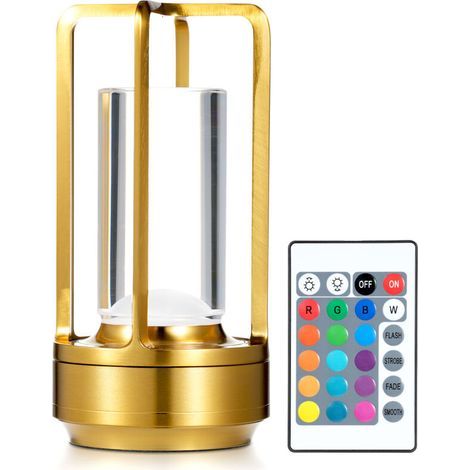 Lámpara de mesa creativa en forma de cruz con luz RGB, 16 colores ajustables, 4 efectos de luz dinámica configurables, lámpara decorativa para dormitorio, bar y restaurante (1/4)