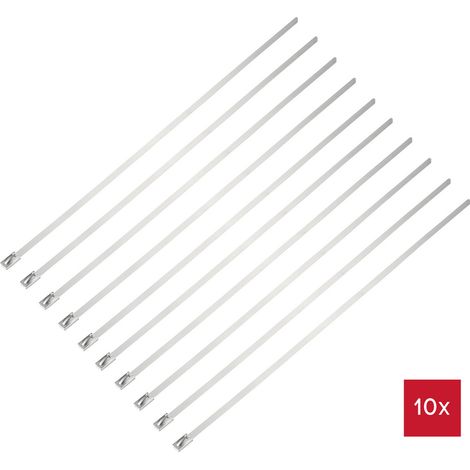 TRU COMPONENTS TC-12656644  Stahlkabelbinder 290 mm 4.6 mm AISI 304  10 St.