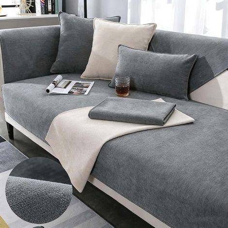 Sofa Cover for 1, 2, 3, or 4 Seater Sofas, Universal Non-Slip Sofa Cover with Backing for Corner Sofas, Non-Slip Sofa Cover, Corner Sofa Cover for Dogs (1/5)