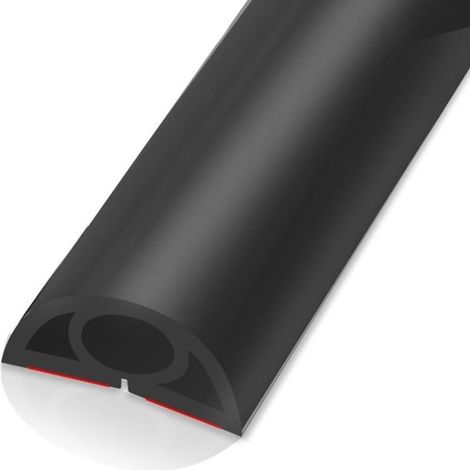 1m Passe Câble Sol Protège-câbles De Sol, 2 Cm De Largeur Cache-câble De Plancher Facile À Installer, Passage Câble Plancher en PVC (Black) (1/5)