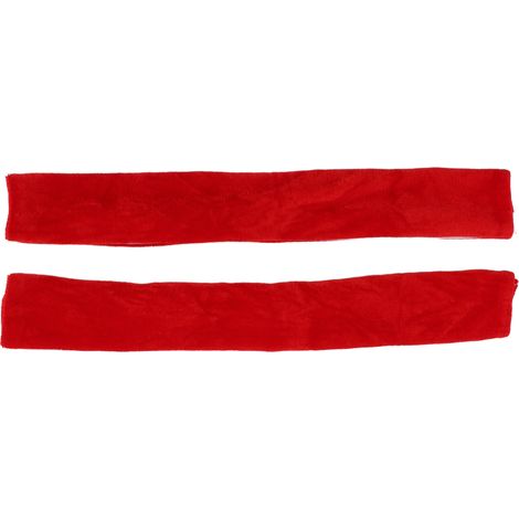 2PCS Housses de Poignée Réfrigérateur à Boucles Crochets, Décor Tissu Protecteur pour Lave-vaisselle Micro-ondes Rouge (1/5)