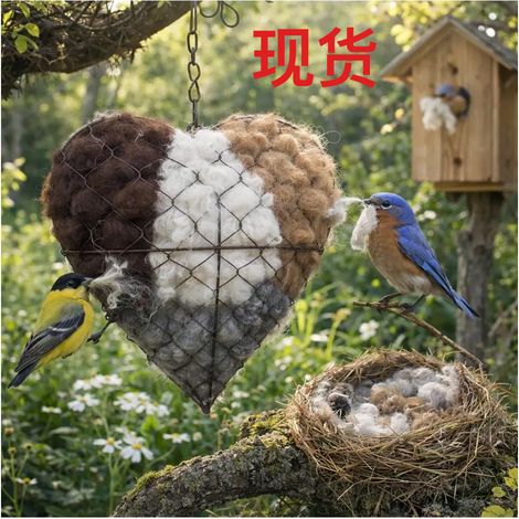 Neues Vogelnest-Herz-Kunstdisplay für den Außenbereich (auf Lager) (1/5)