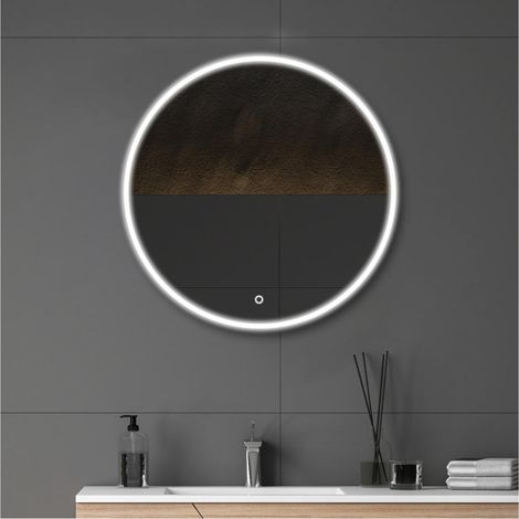 Specchio rotondo LED D60/70/80cm con cornice retroilluminata ORAYA