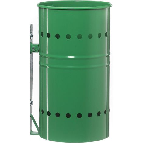 Andrys Cestino Rifiuti Esterno con Staffa Verde senza Paletto 26x26x42cm
