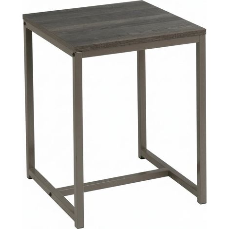 Tavolo Design Industriale Legno Truciolato e Metallo Soggiorno T-TRM PB-METALLO GRIGIO 40 40 50 (1/5)