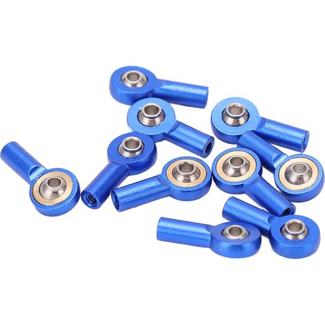 10 pièces Douilles à Billes M2 RC en Acier Inoxydable pour Modèles Réduits et Drones Bleues (1/5)