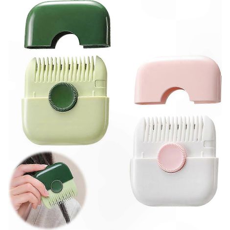 2-in-1 Profi-Trimmerkamm, doppelseitiges Werkzeug zum Schneiden und Stylen von feinem Haar, zweifarbiges Design in Rosa und Grün (1/5)