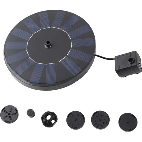 Fontaine Solaire Flottante - Pompe Pour Étang Jardin Avec 4 Buses - Hauteur Jet Jusqu'à 55 Cm - Débit 150 L/h - Pour Piscines Et Bassins Extérieurs - 1 Pièce (1/5)