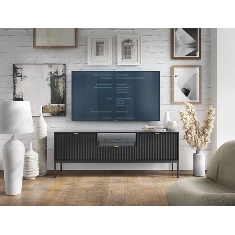 AX LIVING Lowboard TV Eternas 154 cm modernes Design, Schwarz