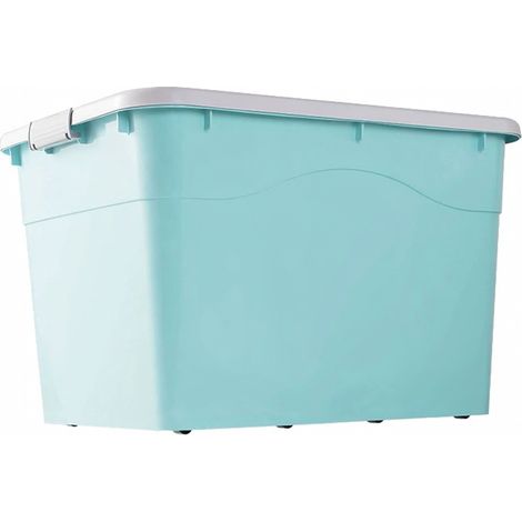 Boîte de rangement de jouets en plastique vert menthe 250(cm 70x cm 50x (1/5)