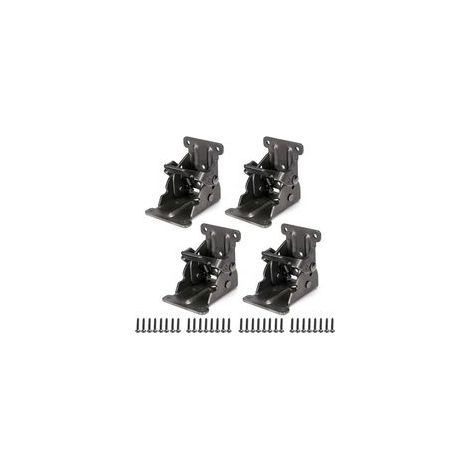 Support pliable, charnière autobloquante avec vis, extension de verrouillage pour pied de table, pied de lit, établi, lot de 4 (1/4)