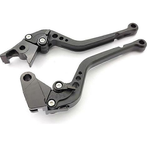 Modification pour moto Kawasaki Z650 2017-2022 : levier de frein, d'embrayage et de klaxon réglable au guidon (la longue poignée est entièrement noire). (1/5)