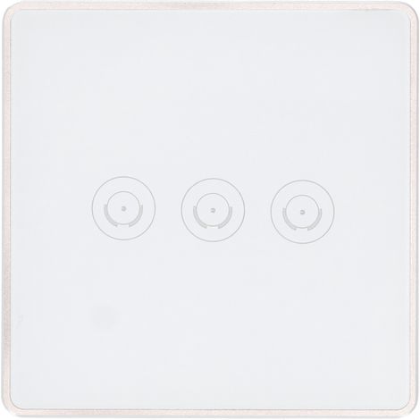 Interrupteur tactile intelligent blanc, télécommande sans fil Wi-Fi intelligente 100-240 V CA (1/5)