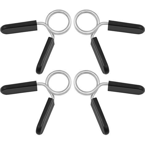 Wakauto 4 pezzi fermi per manubri, molle di fissaggio, adatti per barre lisce standard da 28 mm (1/3)