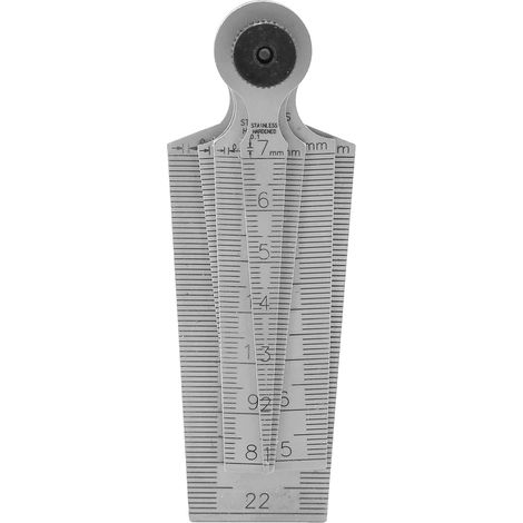 1 Set Stainless Steel Welding Taper Feeler Gauge Rulers Hole Inspection Tool