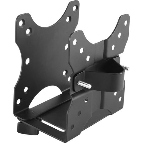 Support pour mini-PC (Intel NUC, Mac mini etc.) jusqu'à 5 kg, Montage sur pied d'écran ou VESA, Largeur variable, Acier, Noir, IB-MSA102-VM (1/5)