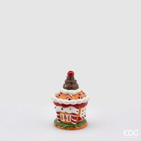 EDG Enzo De Gasperi Contenitore Natale Coppagelato H 13 Cm D 9 Cm Hazelnut