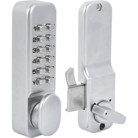 Serrure à combinaison mécanique à 1-11 chiffres pour porte coulissante, ouverture sans clé, idéale pour la cuisine, le bureau ou le balcon. (1/5)
