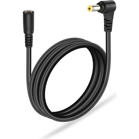 Câble d'extension d'alimentation DC 5,5 mm x 2,5 mm, câble d'adaptateur d'alimentation mâle et Femelle de 90 degrés 18awg dc5525 (3M / 9.8ft) pour caméra de sécurité, Bande de LED, etc.