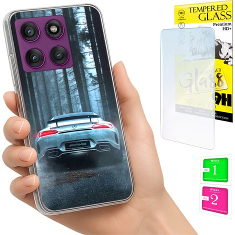 Funda para Motorola Edge 60 Pro con carcasa trasera y cristal 9H. (1/5)
