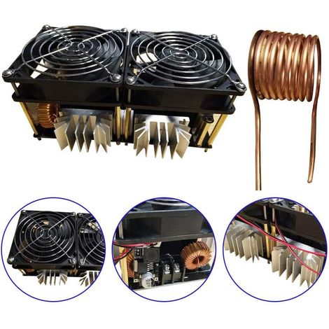Module de chauffage ZVS 1800 W 12 V-48 V - Induction - Bloc d'alimentation 40 A - Flyback Driver Heater + tube en cuivre (1/5)