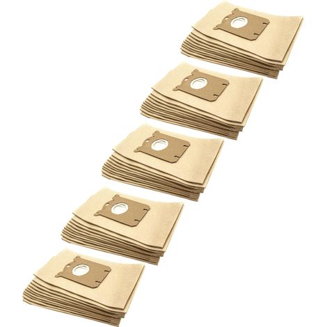 vhbw 50x Sacs aspirateur, compatible avec Volta U 4500 - 4595 Bolido, U 4610 - 4640, U 4610 - 4640 Control, U 5030, U 5035 - marron