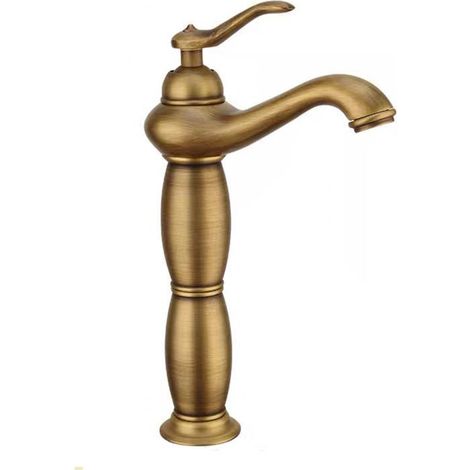 Robinet Lavabo Bronze Antique Laiton Cuivre 24cm (1/4)