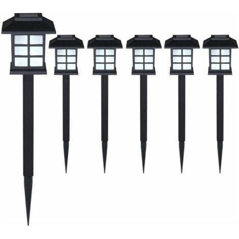 Set de 6/12/18/24 lampes solaires piquet pour jardin 8h autonomie lumière extérieur LED interrupteur crépusculaire 6er Set (1/4)