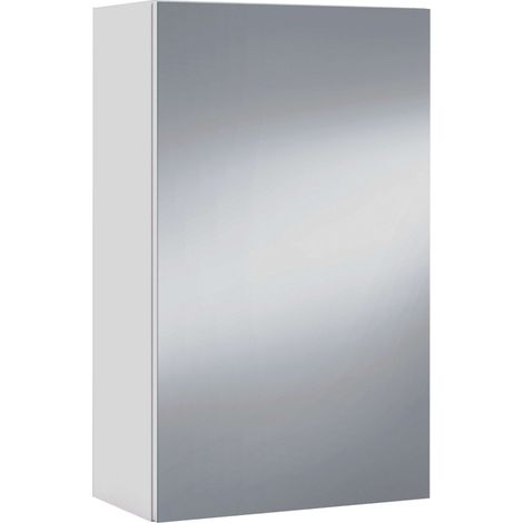 ONDEE - Mueble simple espejo - Blanco - Melamina y frente de vidrio espejo - 40x65cm (1/5)
