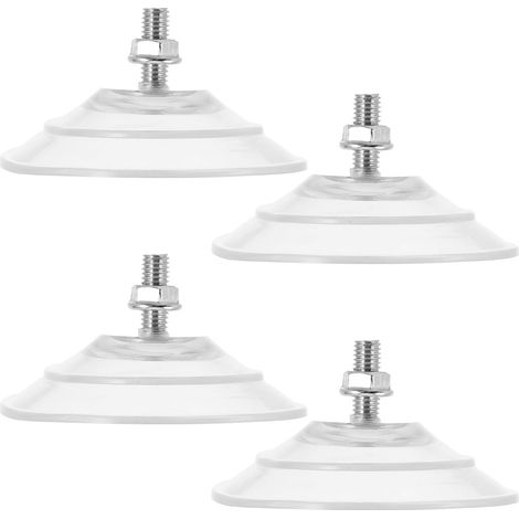 Lot de 4 Ventouses Transparentes en Pvc avec M8, Fixation Forte et Solide, pour Miroirs et Fenêtres Salle de Bain ou Maison (1/5)