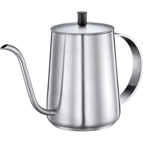 Cilio Adria Slow-Pour-Kaffeekessel, Edelstahl, Durchmesser 10,5 x 16 cm, 0,65 l (1/2)