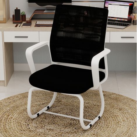 Stuhl Sessel ergonomisch Mesh Metall Schwarz OKMYHOME (1/5)