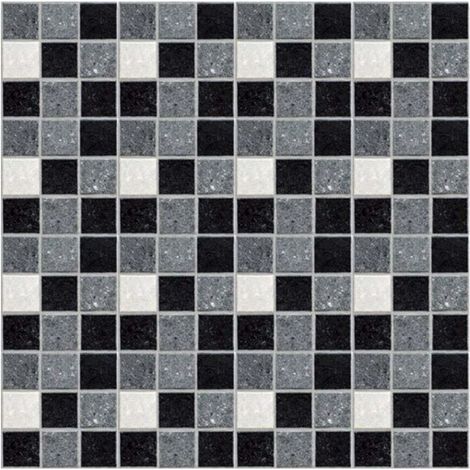 Papier Peint Mosaïque Papier Peint À Carreaux Salle De Bain Cuisine Toilettes Autocollants Muraux AutoAdhésifs Imperméables Résistants Lhuile 24pcs 10 x10Cm (1/5)