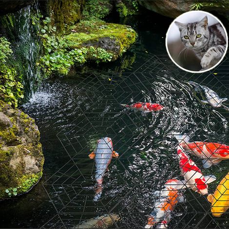 Rautenförmiges, spleißbares Fischschutznetz für Teiche (1/5)