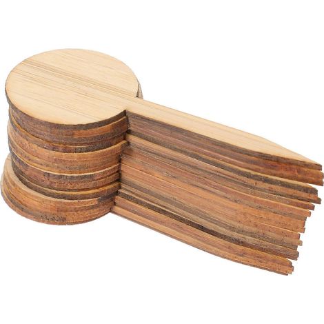 Étiquettes en bambou en forme de T pour plantes, écologiques, faciles à poser, idéales pour l'organisation du jardin, lot de 20 (1/5)
