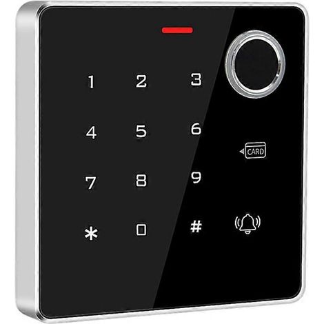 Lecteur d'empreintes digitales à clavier avec capteur de proximité RFID étanche, adapté aux hôtels, bureaux, usines et appartements. (1/5)