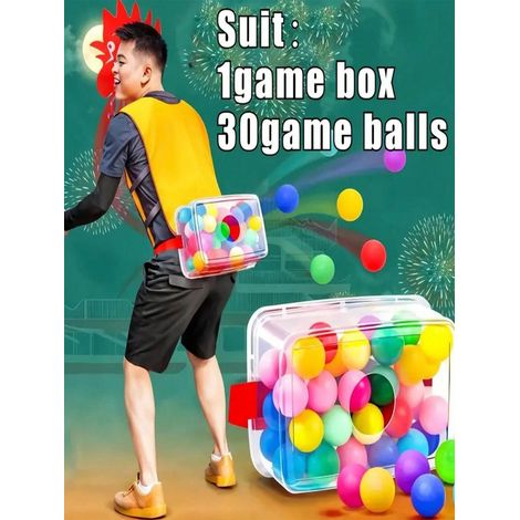 1 Ensemble de jeu de balles oscillantes, accessoires de jeu avec boîte de balles, jeu familial amusant pour intérieur et extérieur, fournitures pour mariage, anniversaire, fêtes, anniversaires (1/4)