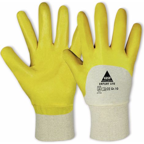 Gants de travail HASE SAFETY GLOVES, nitrile, Erfurt lite, EN 388, EN 420, taille 8
