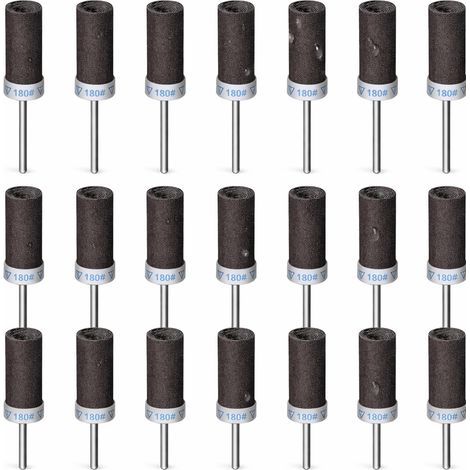 21 Pièces 180 Grains Tambour De Ponçage pour Dremel Outils Rotatifs, Manchons de Ponçage avec Tige de 1/8\\ (1/5)